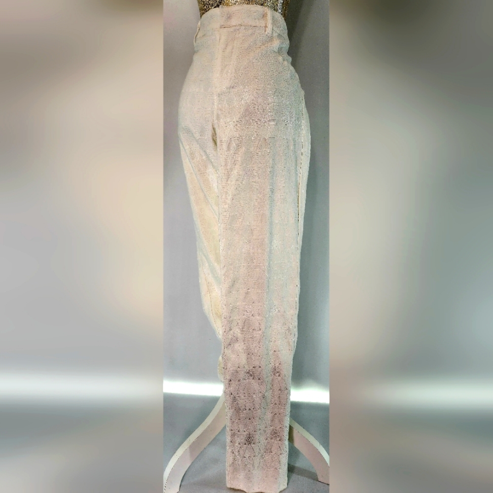 HALO shimmery creamy white stretchy pants
